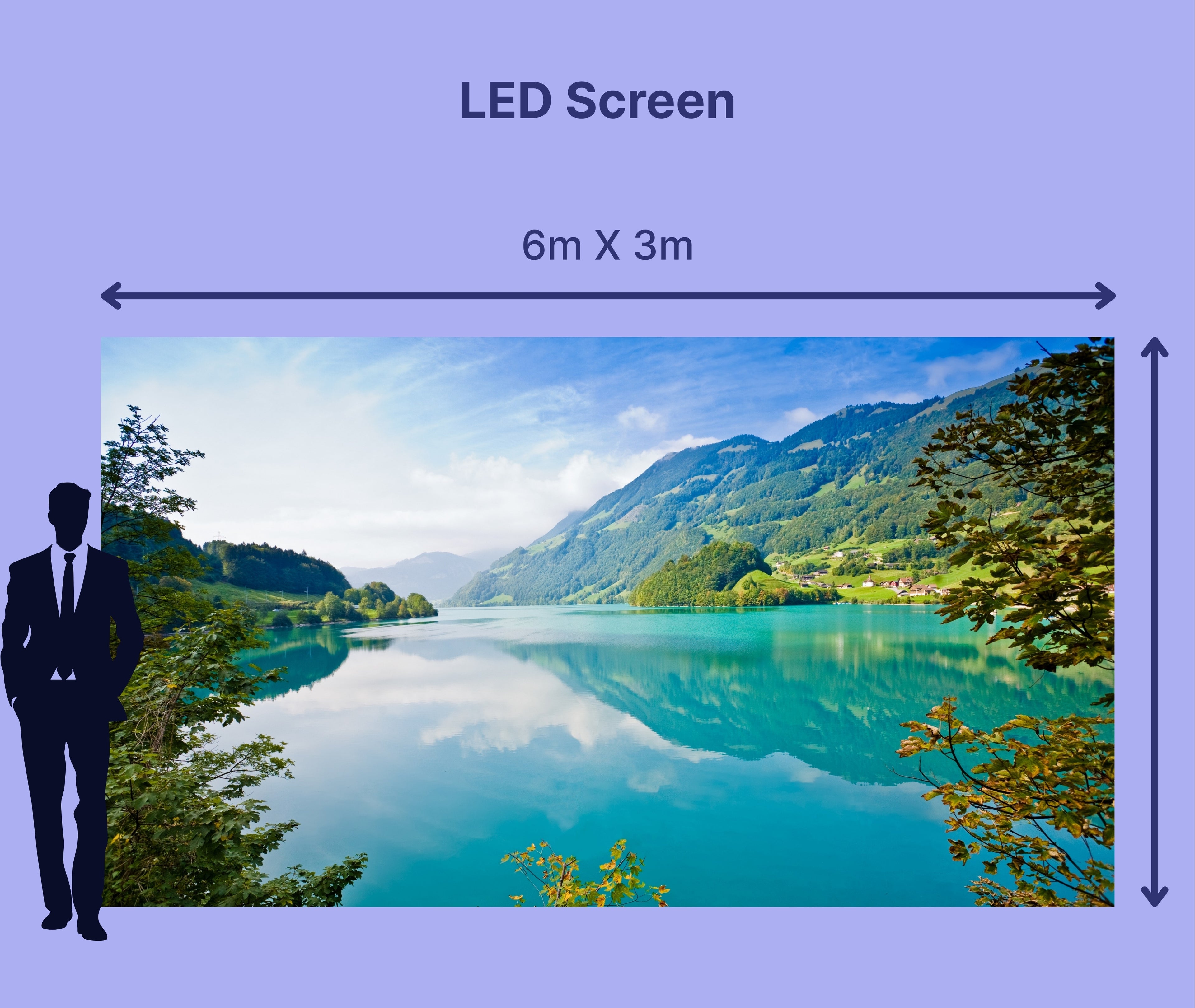 LED Screen 6m X 3m = 261"